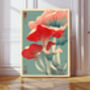 Japanese Vintage Mushrooms Art Print, thumbnail 1 of 4