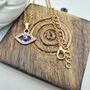 Evil Eye Zircon Charm Protection Turkish Pendant Necklace, thumbnail 2 of 3