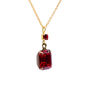Ruby Vintage Crystal Pendant Necklace, thumbnail 1 of 4