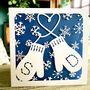 Mittens Personalised Couples Christmas Card, thumbnail 2 of 4