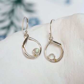 Elegant Rainbow Moonstone Earrings, 3 of 6