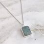 The Rectangle Aquamarine Necklace, Silver, thumbnail 1 of 7