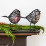 Set Of Two Wire Robin Decorative Ornament, thumbnail 7 of 7