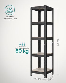 Set Of One/Two Shelving Unit Adjustable Storage Shelves, 12 of 12