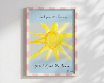 Personalised Teacher Thank You Art Print Gift, 3 of 9
