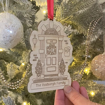 Wood Or Acrylic Family Front Door Hanging Decoration, 4 of 5