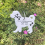 Dog Breed Silhouette Pet Memorial Tag Wire Holder, thumbnail 8 of 8