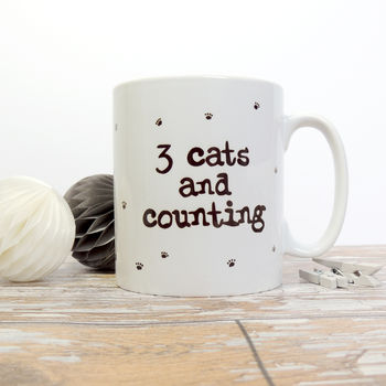 Personalised Crazy Cat Lady Funny Mug, 2 of 4