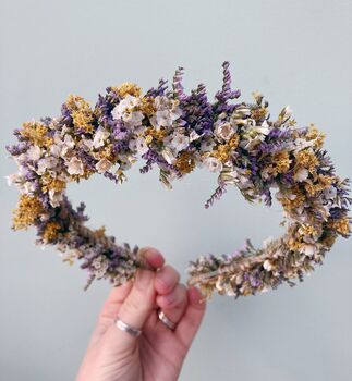 Wedding Dried Flower Crown Headband, 2 of 10