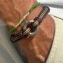 Antique Brown Flat And Round Leather Memorial Urn Bracelet For Ashes, thumbnail 7 of 12