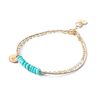 Turquoise Gold And Silk Bracelet, 5 of 7