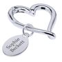 Personalised Silver Plated Heart Carabiner Keyring, thumbnail 3 of 3