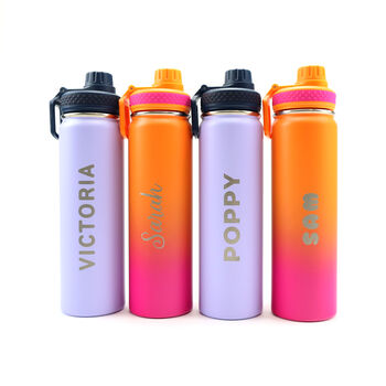 Personalised Stainless Steel Water Bottle 'Recharge', 2 of 5