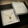 Lily Gold Flower Necklace, 14k Gold Plated, thumbnail 4 of 6