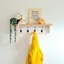 Wooden Coat Rack With Hanging Hooks And Shelf, thumbnail 5 of 11