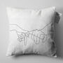 Pinky Promise Cushion Cover With Black And White, thumbnail 4 of 6