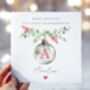 Personalised Daughter Christmas Bauble Initial Card, thumbnail 2 of 2