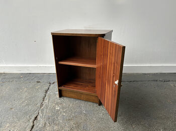 A Vintage 1950/60s Petite Compact Oak Bedside Cabinet, 8 of 12