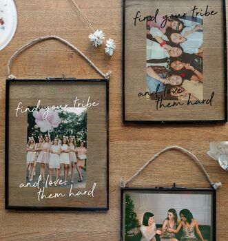 'Find Your Tribe' Personalised Hanging Frame, 5 of 6