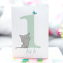 Personalised 1st Birthday Card With Kitten, thumbnail 1 of 2