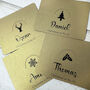 Gold Personalised Christmas Place Cards, thumbnail 5 of 5