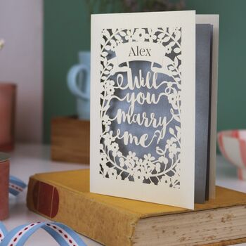 Personalised Papercut Proposal Card, 6 of 7
