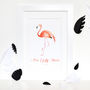 Personalised Flamingo Watercolour Print, thumbnail 1 of 4