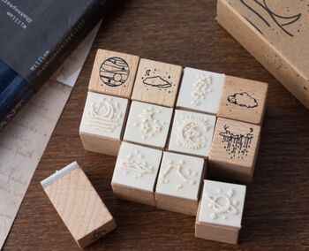 Moon And Celestial 16 Rubber Stamps Set, 6 of 8