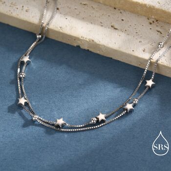 Sterling Silver Little Twinkle Stars Charm Bracelet, 5 of 11