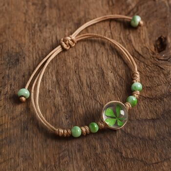Lucky Four Leaf Clover Bracelet Gift, 2 of 4
