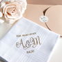 Wedding Gift Handkerchief Mens Monogram Tears Of Joy, thumbnail 1 of 6