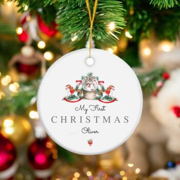 Personalised My First Christmas Sleepsuit Snowglobe, 4 of 4