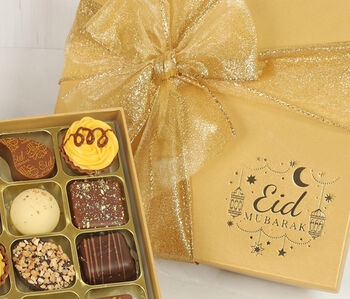 Eid Mubarak Gold 25 Chocolate Gift Box, 2 of 3