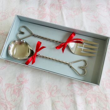 Large Heart Salad Servers ~ Boxed, 3 of 4