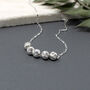50th Birthday Bead Necklace Sterling Silver, thumbnail 2 of 4