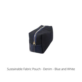 Sustainable Fabric Pouch Medium, 4 of 6
