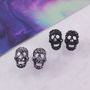 Pave Crystal Skull Earrings, thumbnail 1 of 2