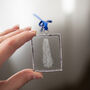 Feather Hand Engraved Glass Hanging Decoration, thumbnail 5 of 7