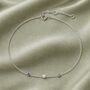 Sterling Silver Personalised Birthstone Trio Bracelet, thumbnail 2 of 4