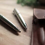 Pen Pencil Set With Personalised Vintage Leather Case, thumbnail 5 of 9
