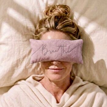Breathe Embroidered Lavender Eye Pillow, 5 of 7