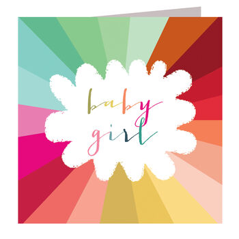 Colourful Baby Girl Card, 2 of 4
