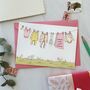 Personalised Pink New Baby Washing Line Card, thumbnail 2 of 6