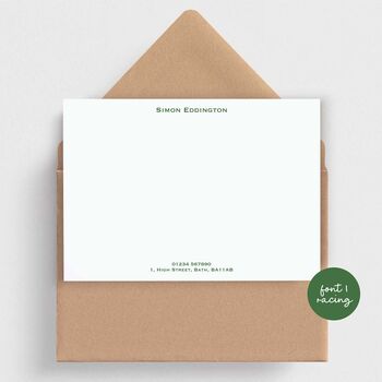 Classic Note Cards Choose Font And Colour, 4 of 10