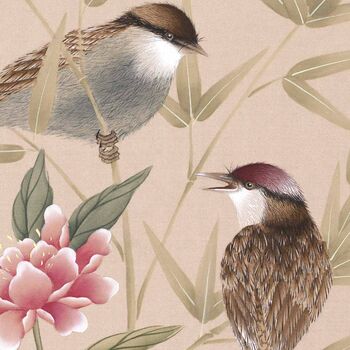 'Bonnie' Birds And Butterfly Chinoiserie Giclee Art, 6 of 9