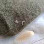 Tiny Silver Moon And Star Studs, thumbnail 2 of 6