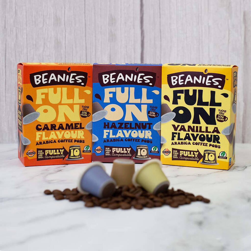 Beanies Flavoured Coffee Three X 10 Pods, 1 of 3