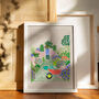 Gardener Art Print Flowers Gardening Scene Poster, thumbnail 5 of 9