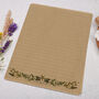 A5 Kraft Letter Writing Paper With Botanical Border, thumbnail 3 of 4