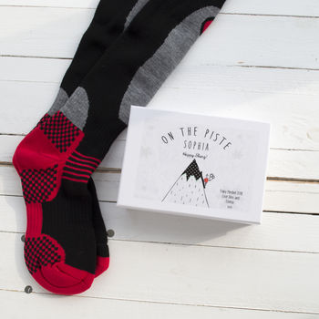 Personalised Women's Ski Socks Gift Box, 2 of 3